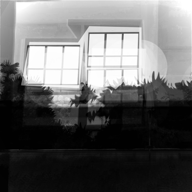 Digital Painting, Black & White, Building, Dubai, Desert, Nicolas C James